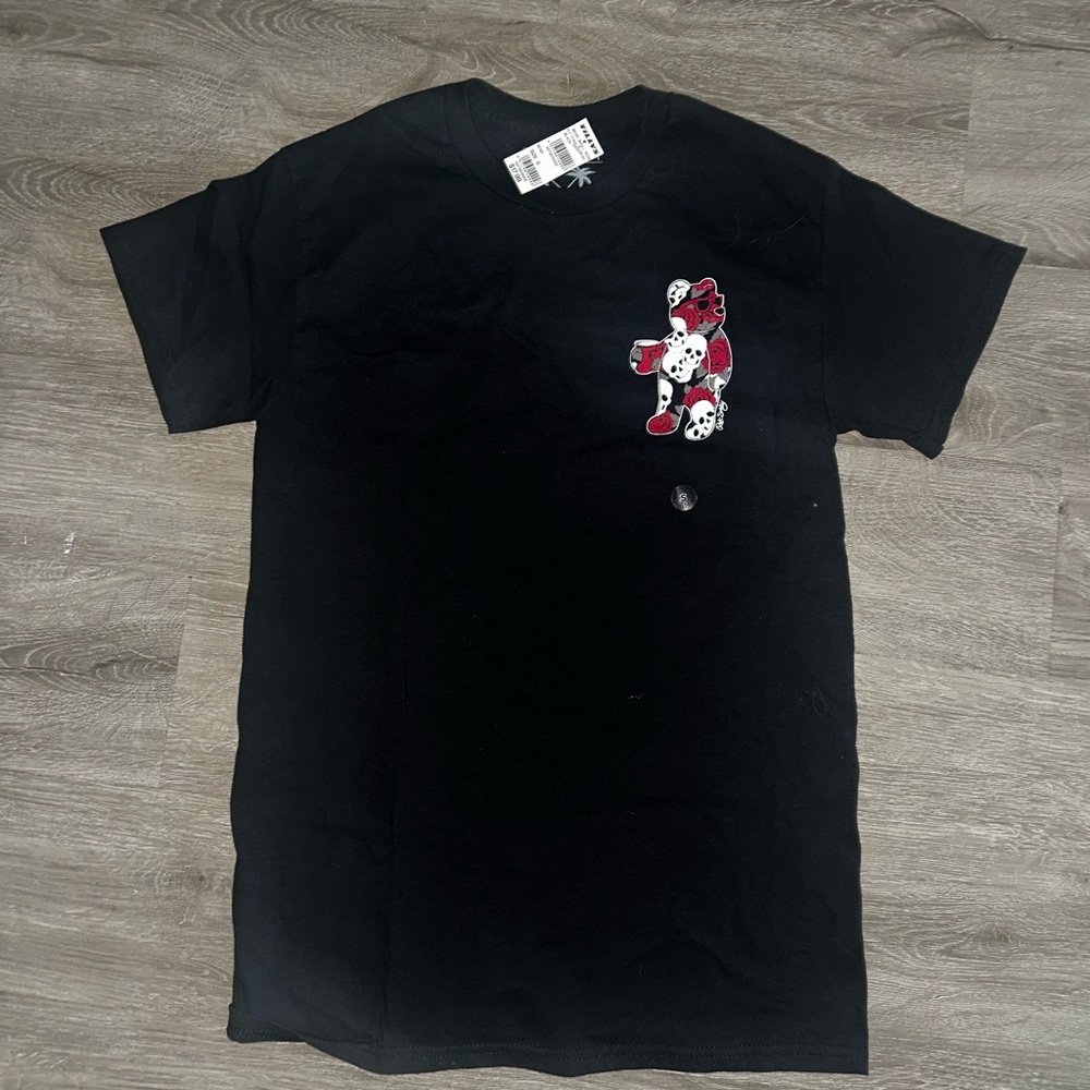 Riot Society T-Shirt Black Teddy Bear Skeleton Heads Men's Size S NWT Tilly’s